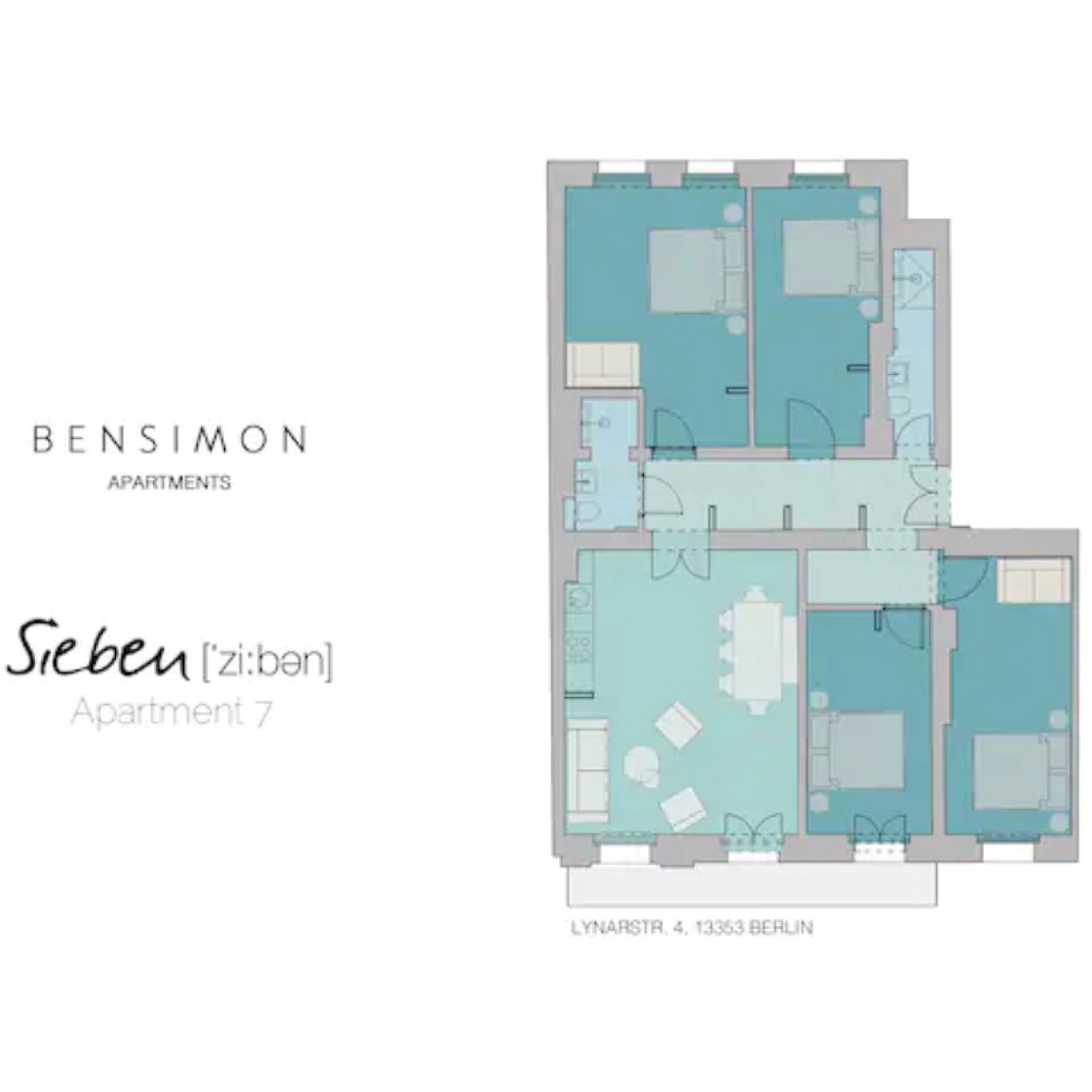 Apartment mit vier Schlafzimmern